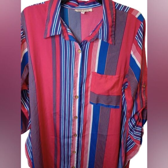 Speed Control New York Womens Size 2x striped long dress plus size long sleeve - Picture 3 of 5